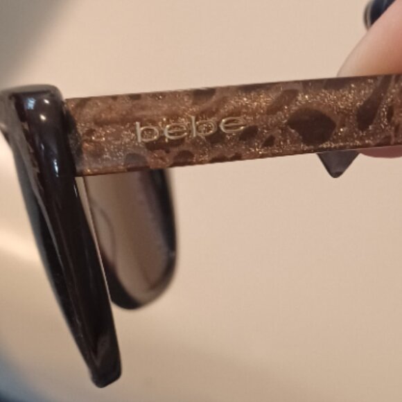 BEBE Cat Eye Brown Leopard Prescription (lenses can be removed) Sunglasses